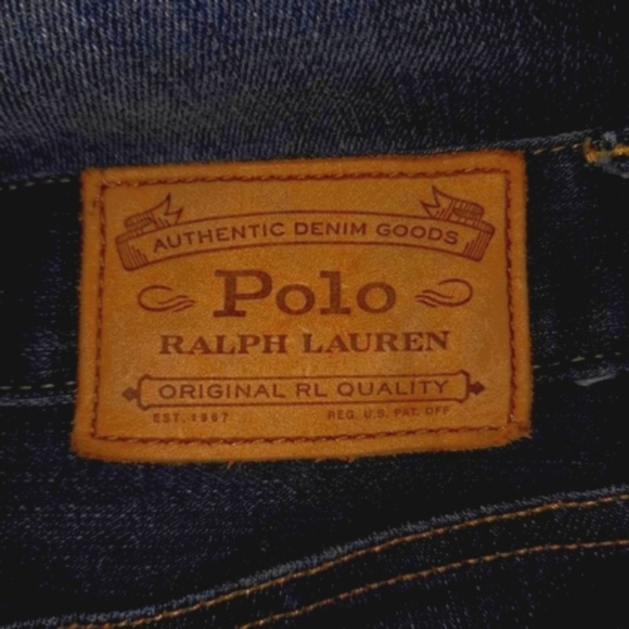 NWOT Polo Ralph Lauren Men's Varick Dark Blue Denim Jeans Slim/Straight Fit - Picture 2 of 9